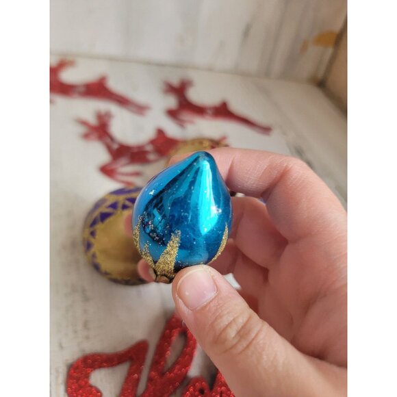 Hope Reindeer‎ unique ball ornament Xmas glitter set gold - Picture 6 of 10